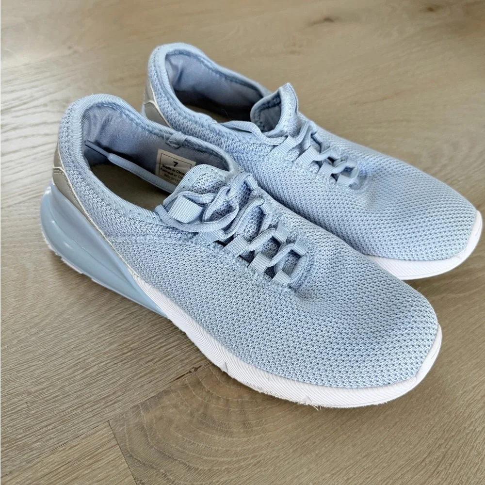 Like New ACX Comfortable Light Blue Knit Sneakers size 7 - Picture 8 of 9